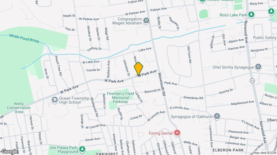 382 W Park Ave Map and Location Details