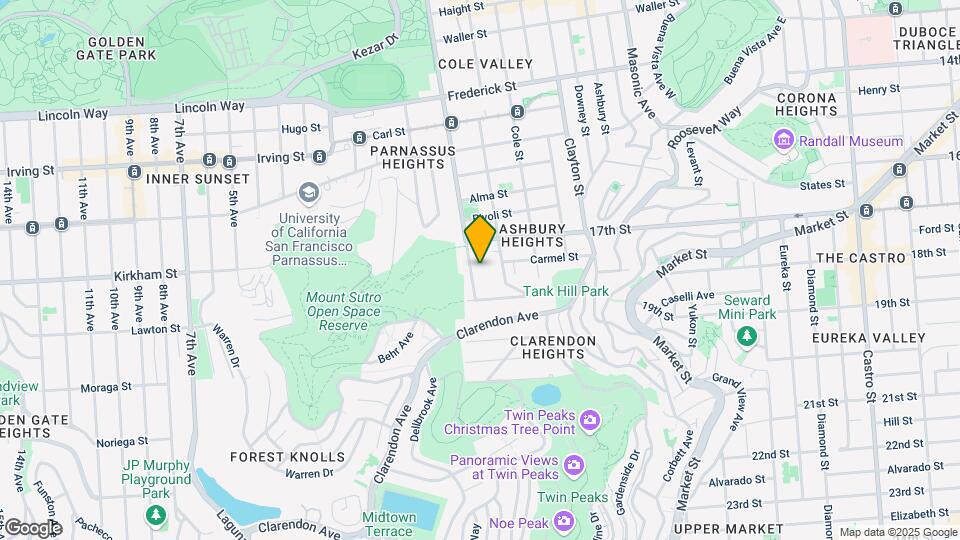 1266 Stanyan St Map and Location Details