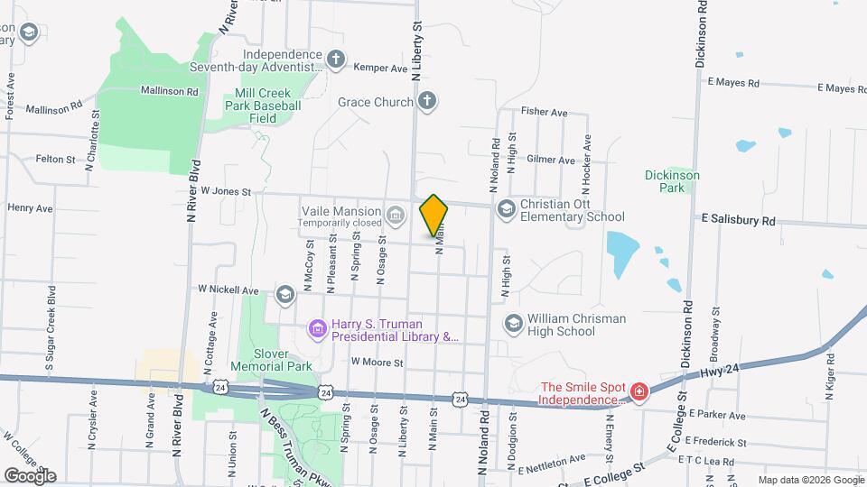 1500 N Main St Map and Location Details