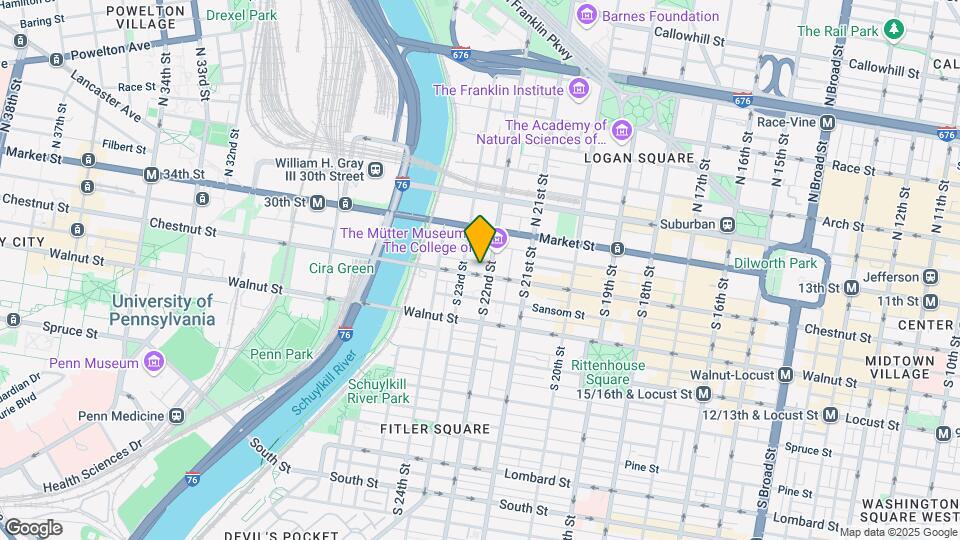 2207 Chestnut Street Rittenhouse Square Map and Location Details