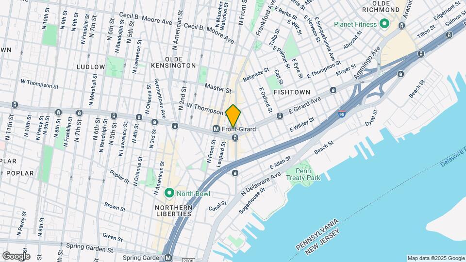 1 W Girard Ave-Unit -3rd Fl Map and Location Details