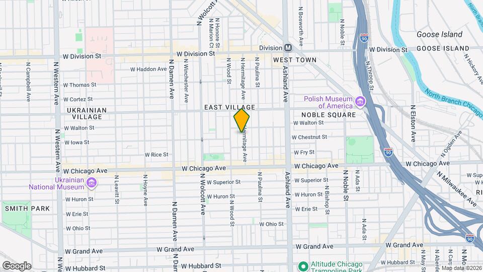 868 N Hermitage Ave Map and Location Details