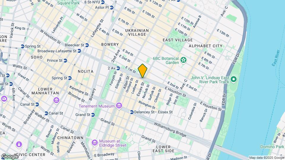225 E Houston St Map and Location Details