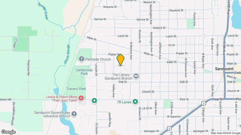 1602 Cedar St Map and Location Details