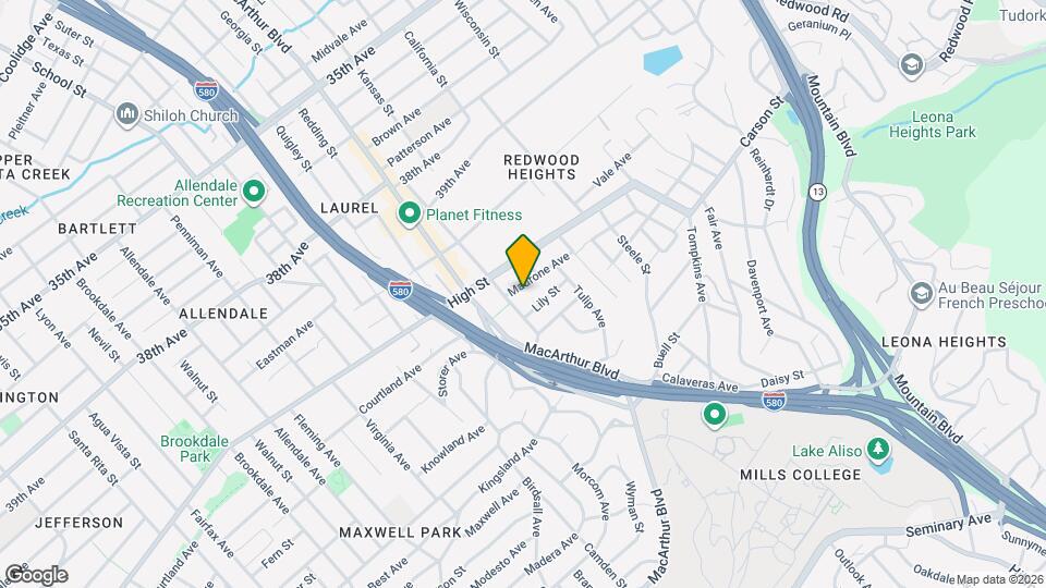 3664 Madrone Ave Map and Location Details