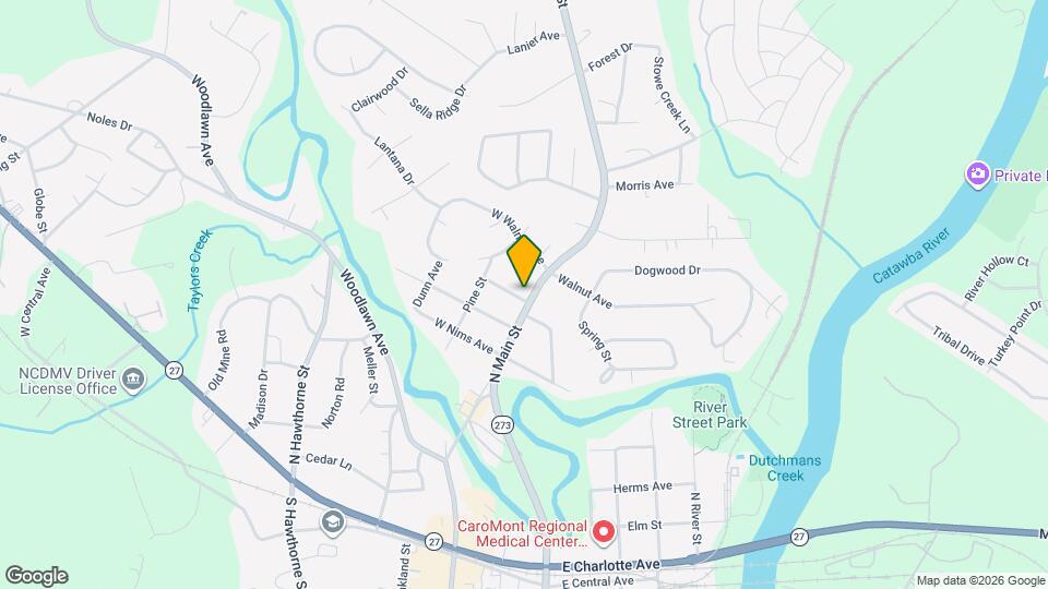 601 N Main St Map and Location Details