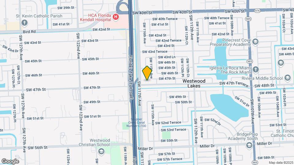 11525 SW 47th Terrace Map and Location Details