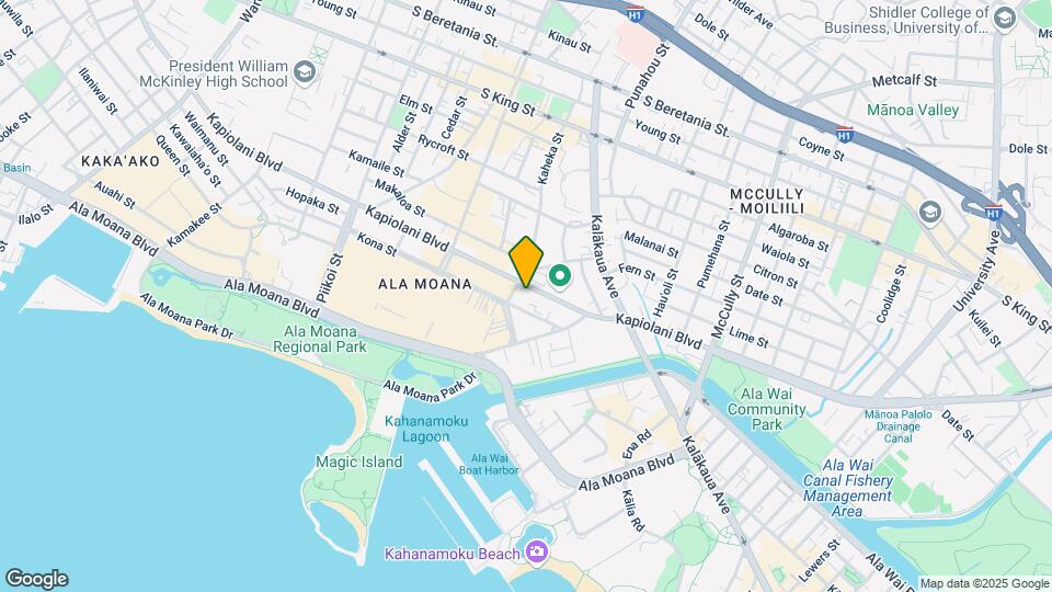 Ala Moana Tower Mapa y Detalles de la Ubicación