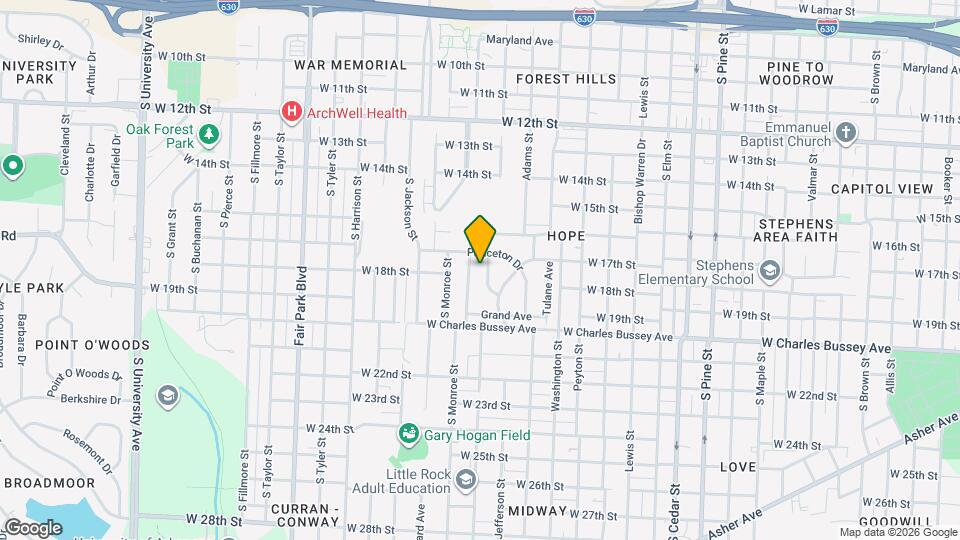 1712 Pinewood Dr Mapa y Detalles de la Ubicación