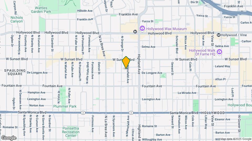1411 N Mansfield Ave Map and Location Details