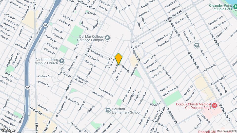 1214 Logan Ave Map and Location Details