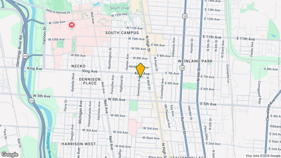 1350 Dennison Ave Map and Location Details