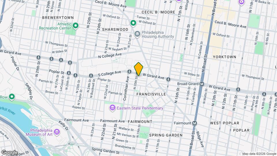 925 N 20th St Map and Location Details