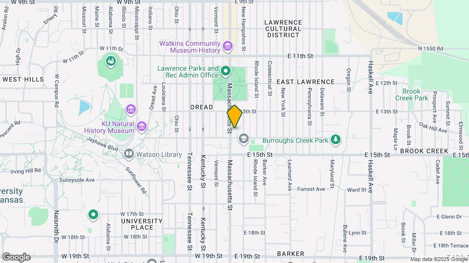 1336 Massachusetts St Map and Location Details