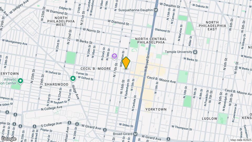 1537 Cecil B. Moore Ave Map and Location Details