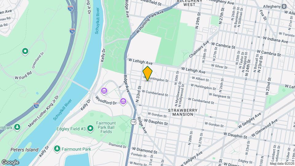 Recently Renovated 3 Bedroom Home Near Fairmount Park Map and Location Details