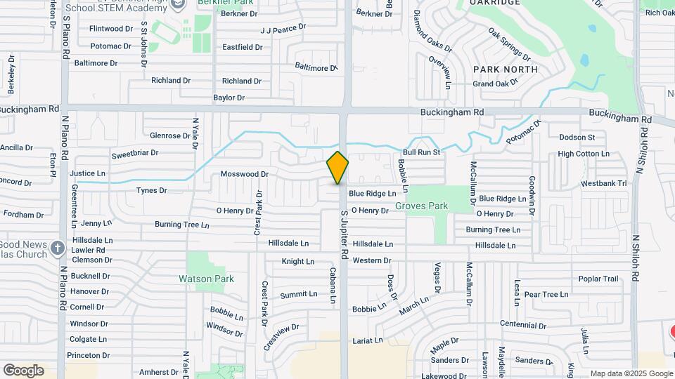 3601 Blue Ridge Ln Map and Location Details