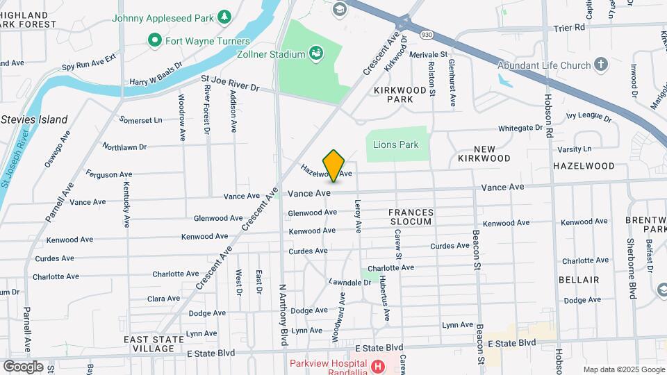 2015 Vance Ave Map and Location Details