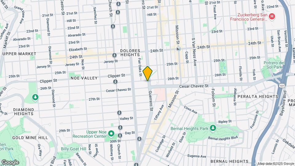 1410 Guerrero St Map and Location Details