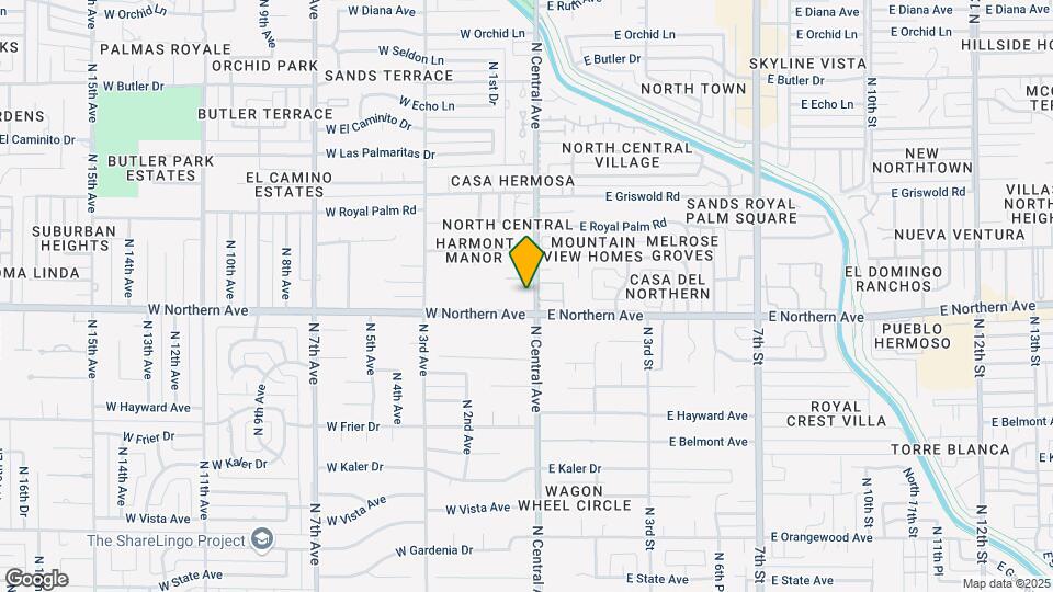 8000 N Central Ave Map and Location Details