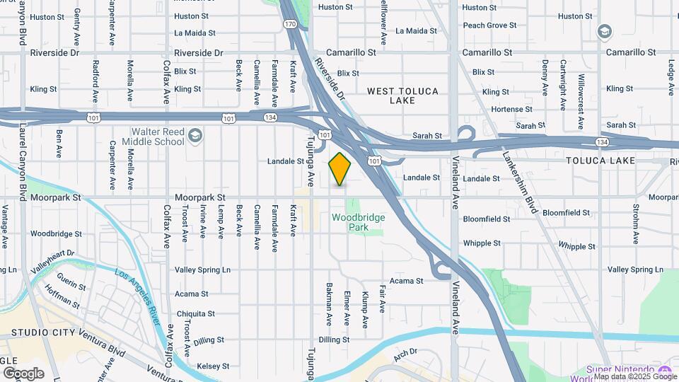 11315 Moorpark St. Map and Location Details