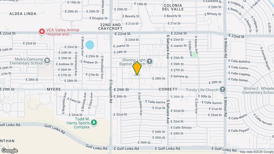 5657 E 28th St Map and Location Details