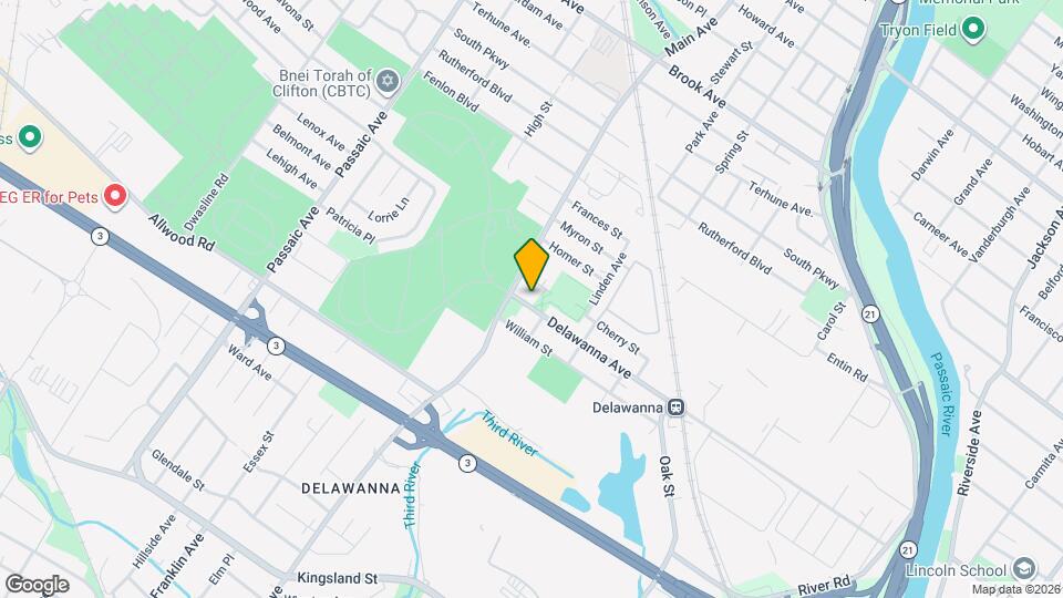 384 Delawanna Ave Mapa y Detalles de la Ubicación
