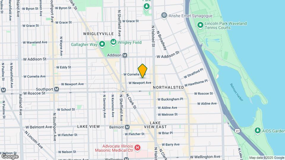 842 W Newport Ave Map and Location Details