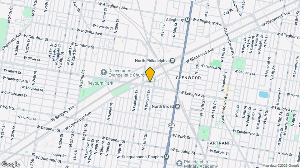 1615 W Lehigh Ave Map and Location Details