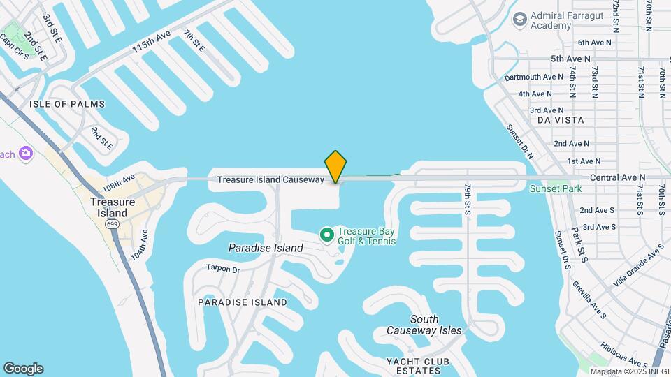 500 Treasure Island Causeway Map and Location Details