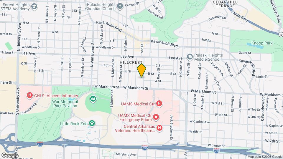 200 Ash St Map and Location Details