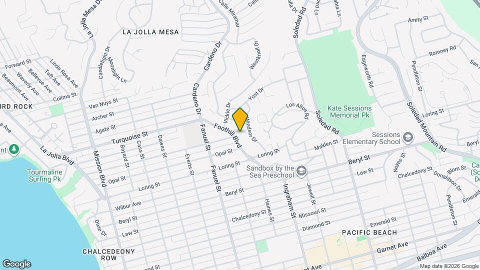 5091 Foothill Blvd Map and Location Details