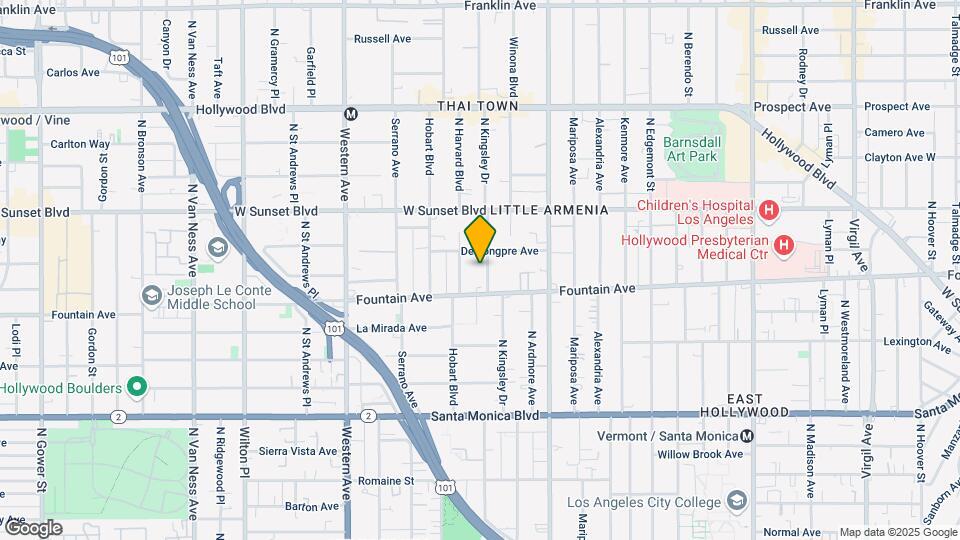 1327 N Kingsley Dr Map and Location Details
