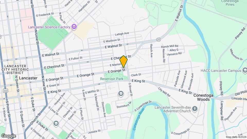 839 E Orange St Map and Location Details