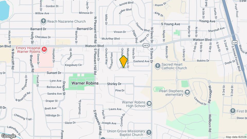 212 Orchard Way Map and Location Details