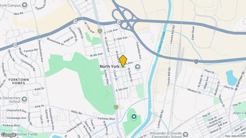 1043 N Duke St Map and Location Details