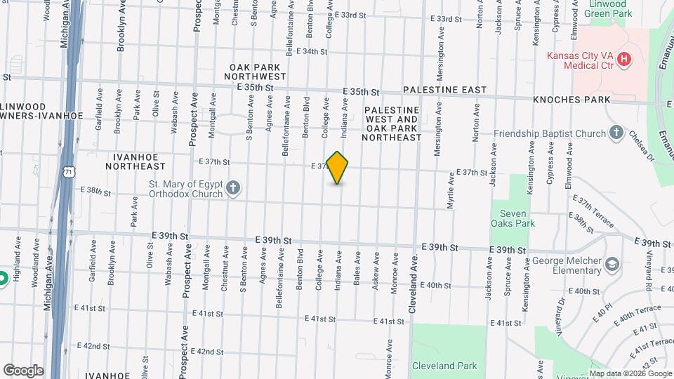 3726 Indiana Ave Map and Location Details