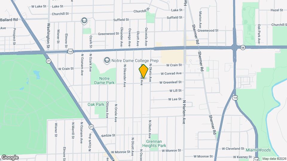 8607 N Osceola Ave Map and Location Details