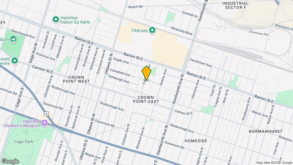 92 Frederick Ave Map and Location Details