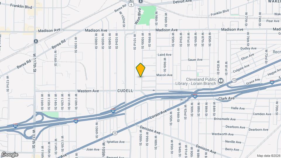 2192 W 100th St Map and Location Details