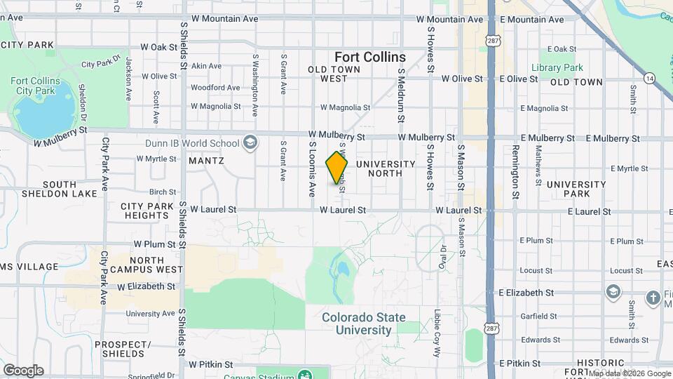 629 S Whitcomb St Map and Location Details