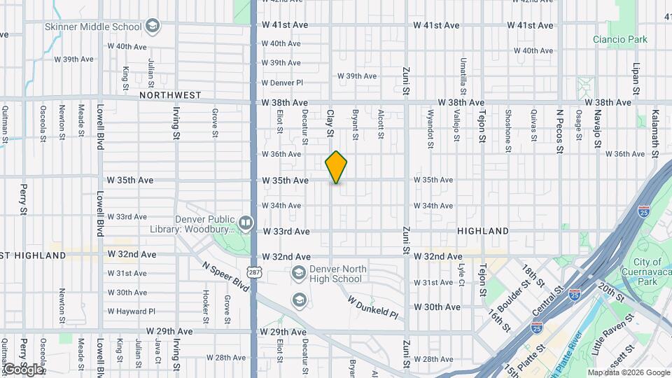 3436 Clay St Map and Location Details