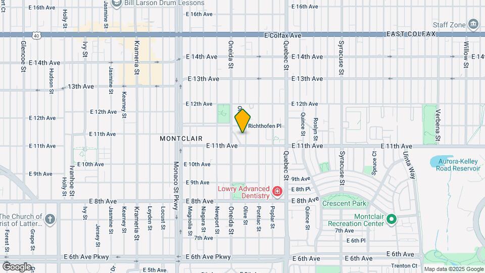 1125 Olive St Mapa y Detalles de la Ubicación