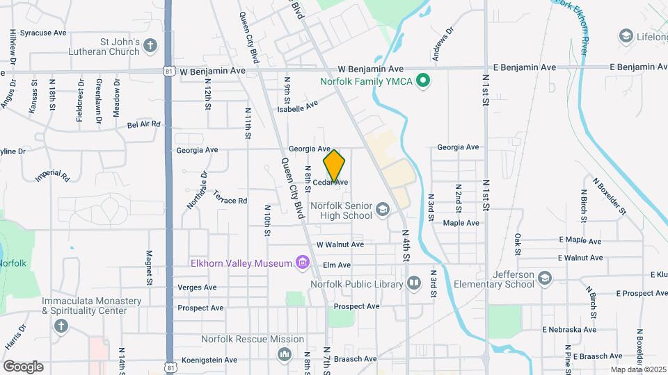 607 W Cedar Ave Mapa y Detalles de la Ubicación