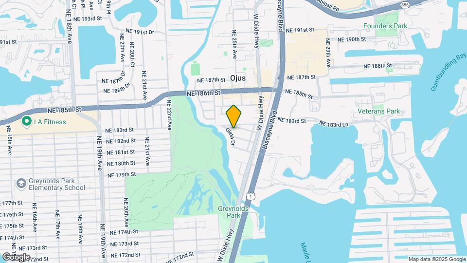 2509 NE 182nd St, Unit A2 Map and Location Details