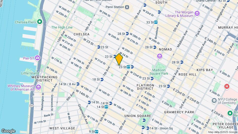 136-138 W 22nd St Mapa y Detalles de la Ubicación