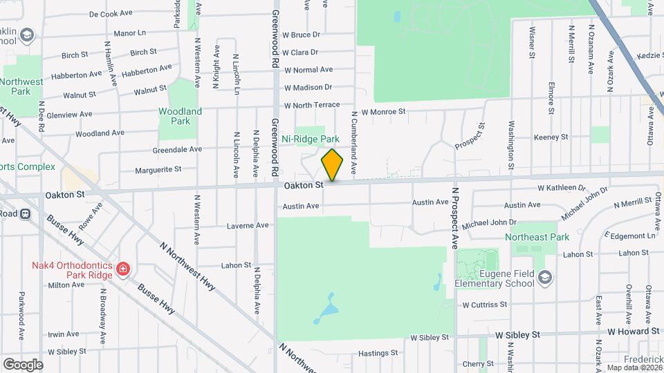 1001 Oakton St Map and Location Details