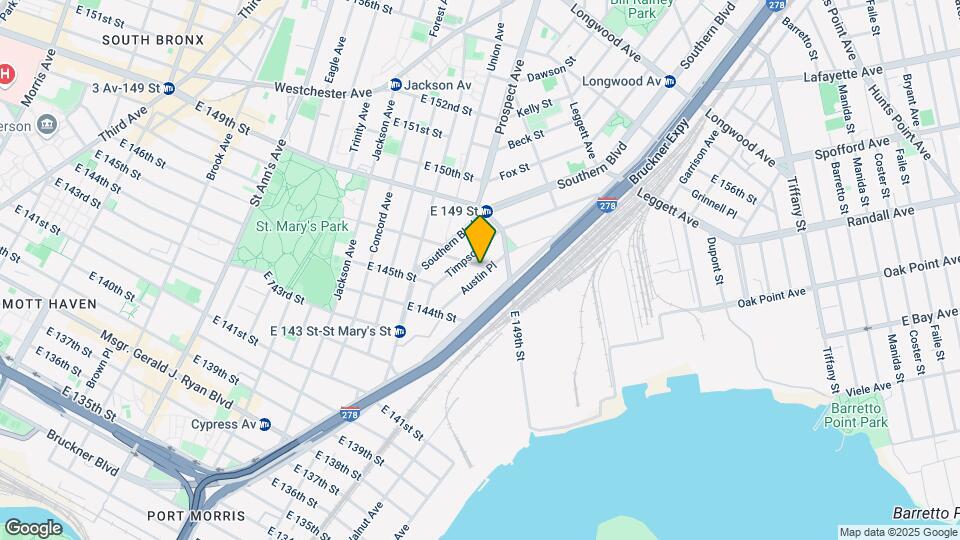 880 E 147th St Mapa y Detalles de la Ubicación