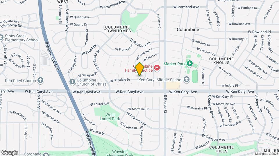 7133 W Hinsdale Dr Map and Location Details