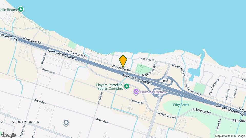 417 N Service Rd Map and Location Details